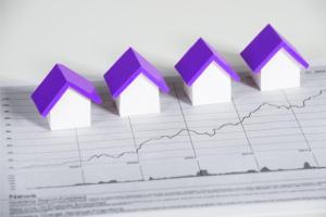 Statistical graphic showing plastic houses Statistical graphic showing plastic houses